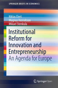 Institutional reform for innovation and entrepreneurship :an agenda for Europe